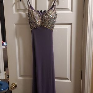 Size 1 prom dress w /rhinestones - Only worn Once!